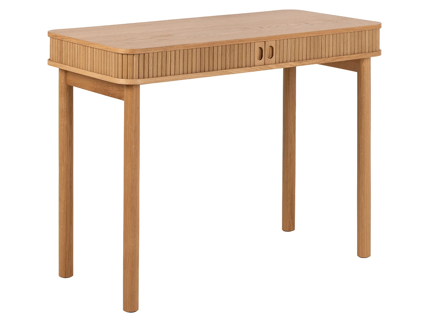Bureau Ligna 100 cm avec étagère à lamelles, couleur Oak lacquered