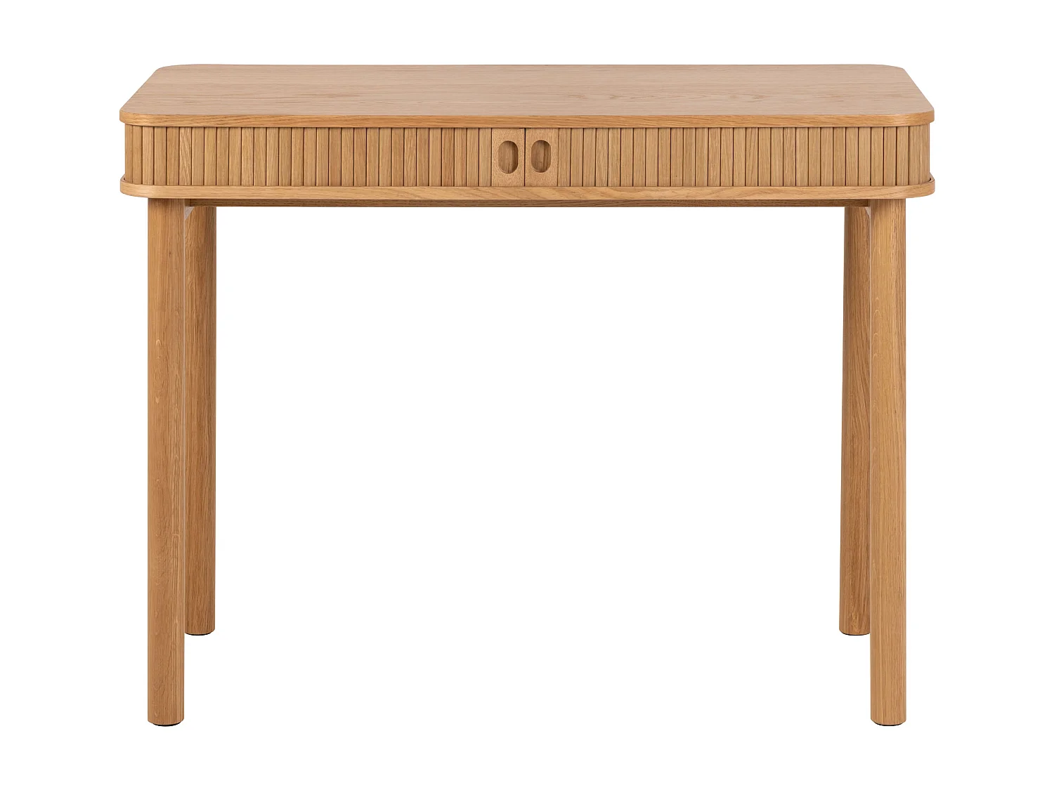 Bureau Ligna 100 cm avec étagère à lamelles, couleur Oak lacquered