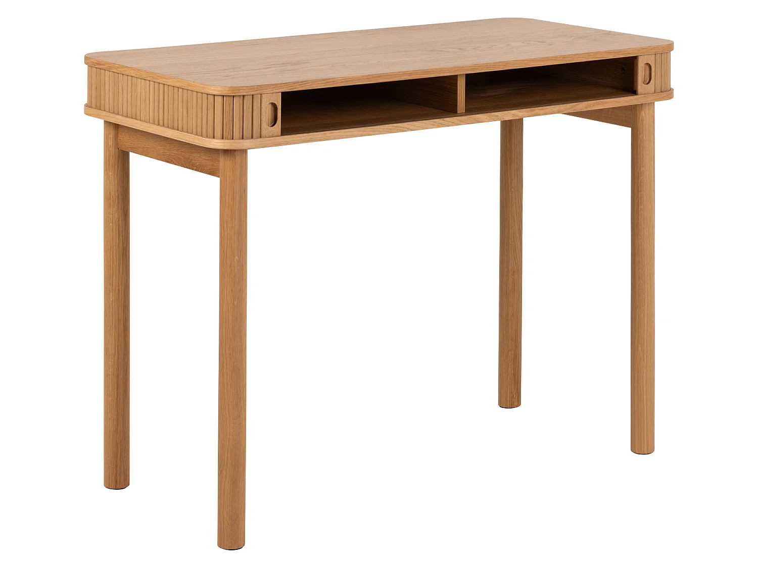 Bureau Ligna 100 cm avec étagère à lamelles, couleur Oak lacquered