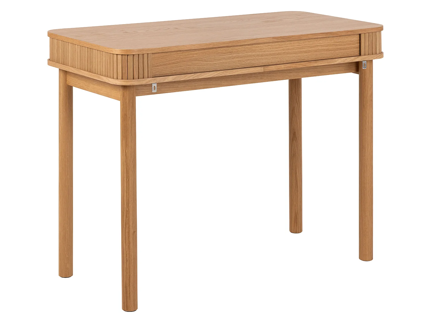 Bureau Ligna 100 cm avec étagère à lamelles, couleur Oak lacquered
