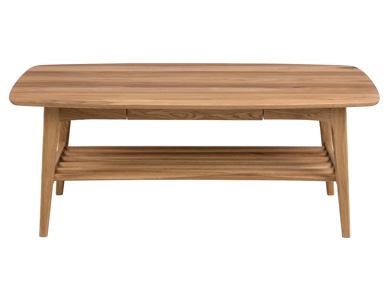 Banc Freja en bois 130 cm avec étagère et tiroir, couleur chêne huilé