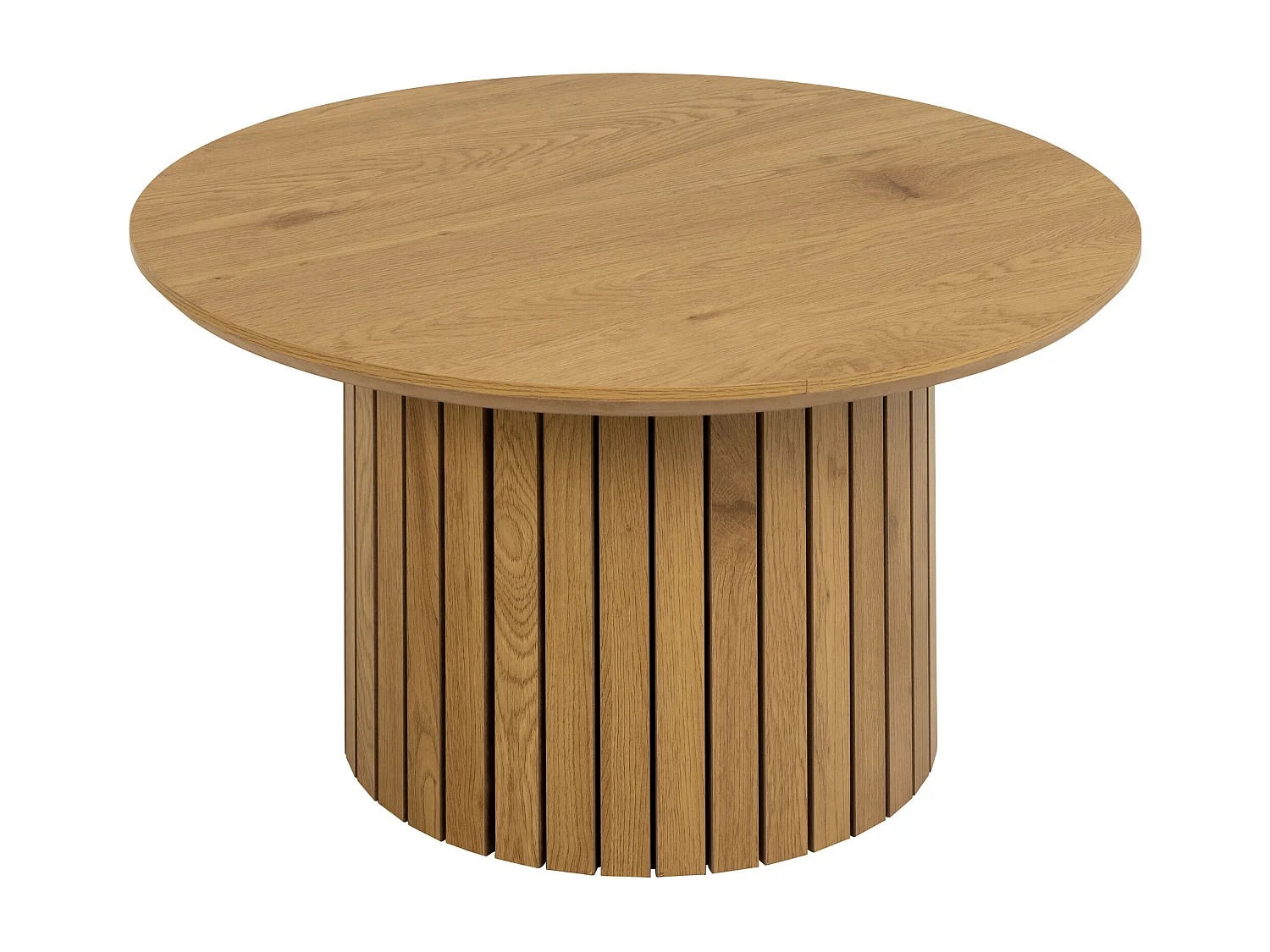 Ława okrągła 80 cm Orbis lamele, Dąb dziki