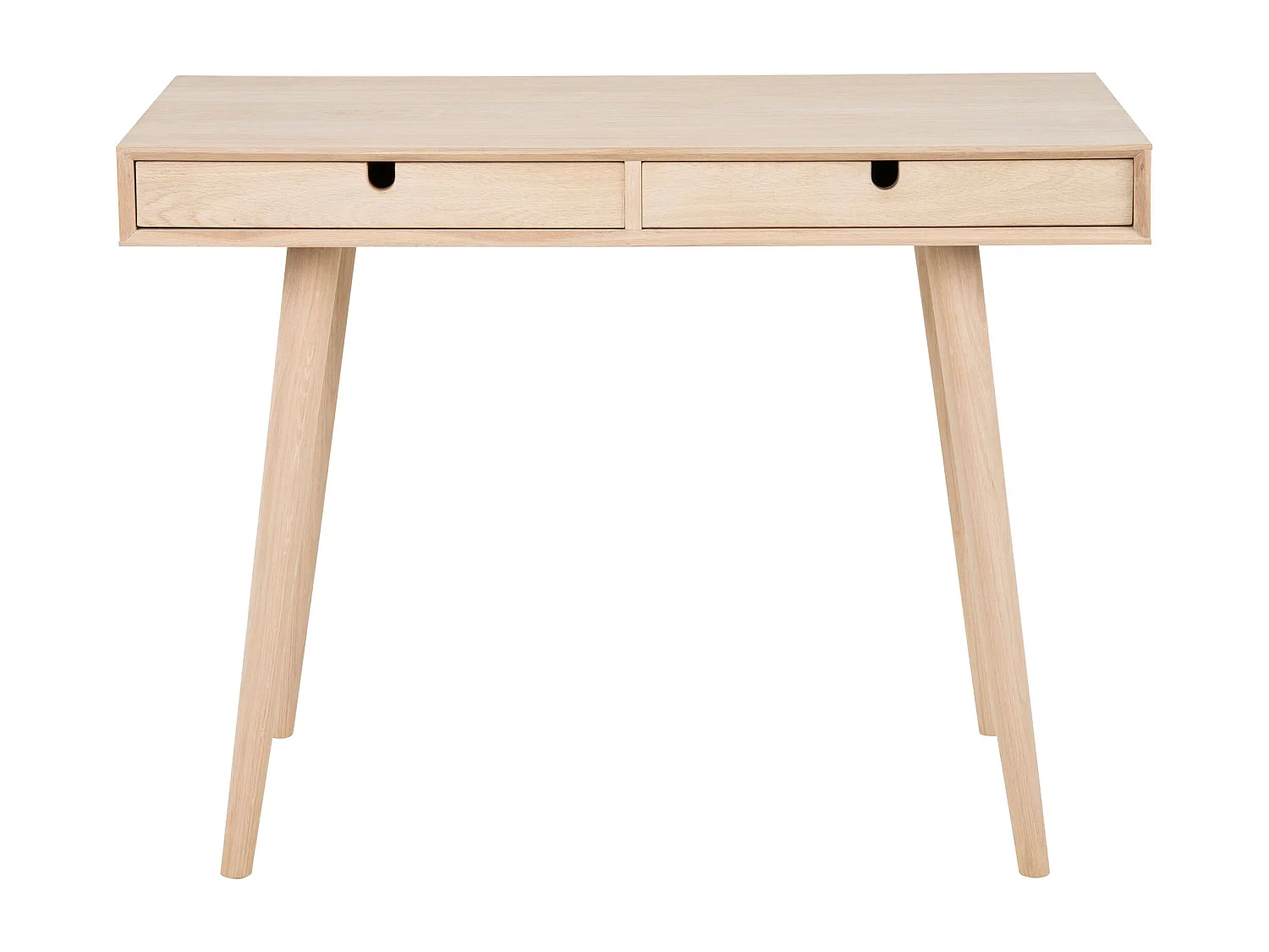 Biurko Bergen 100 cm z szufladami, kolor dębowy bielony olejowany