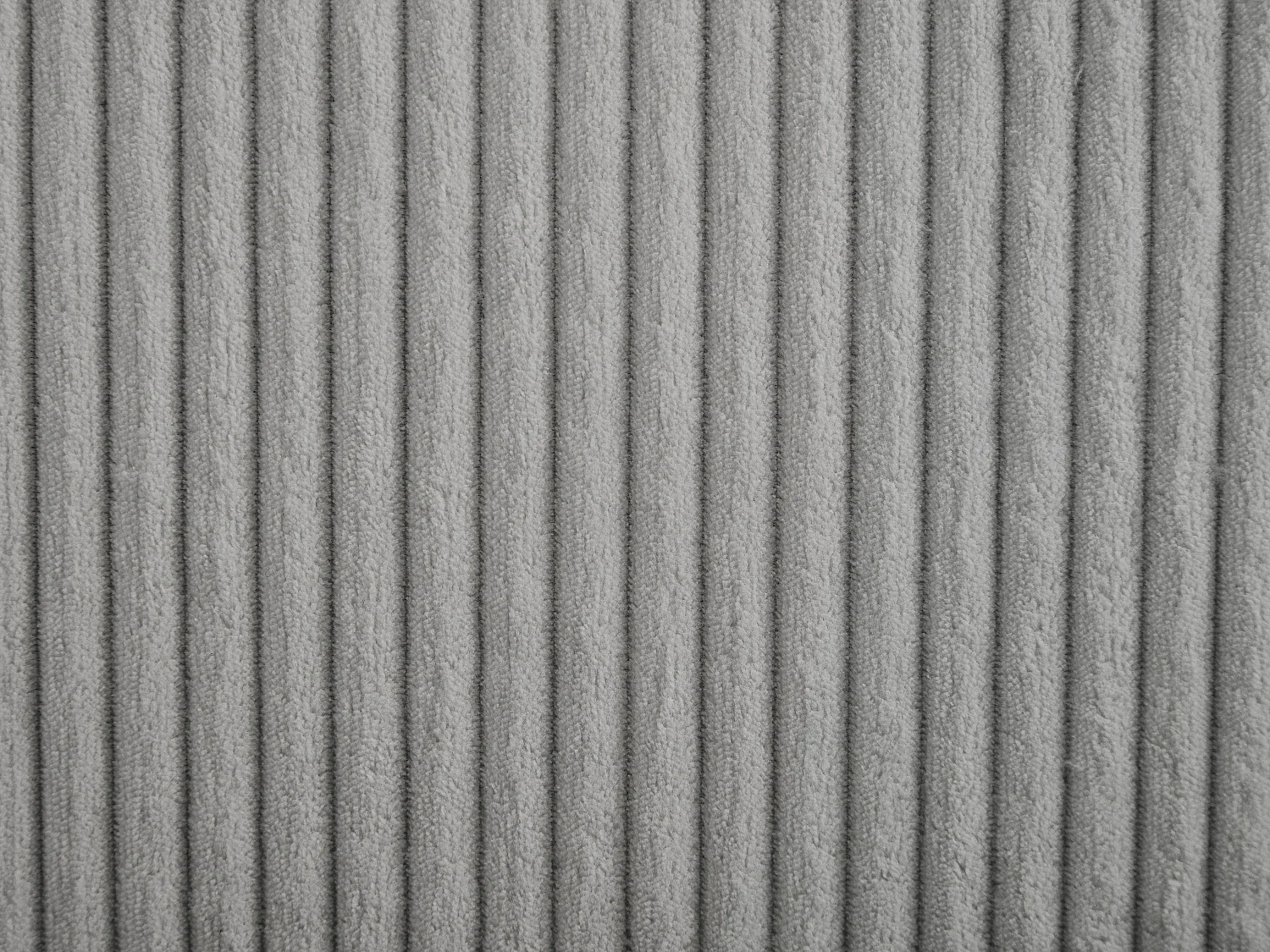 Lit coffre 180 x 200 cm - Velours côtelé - Gris + Matelas - NAYOLA