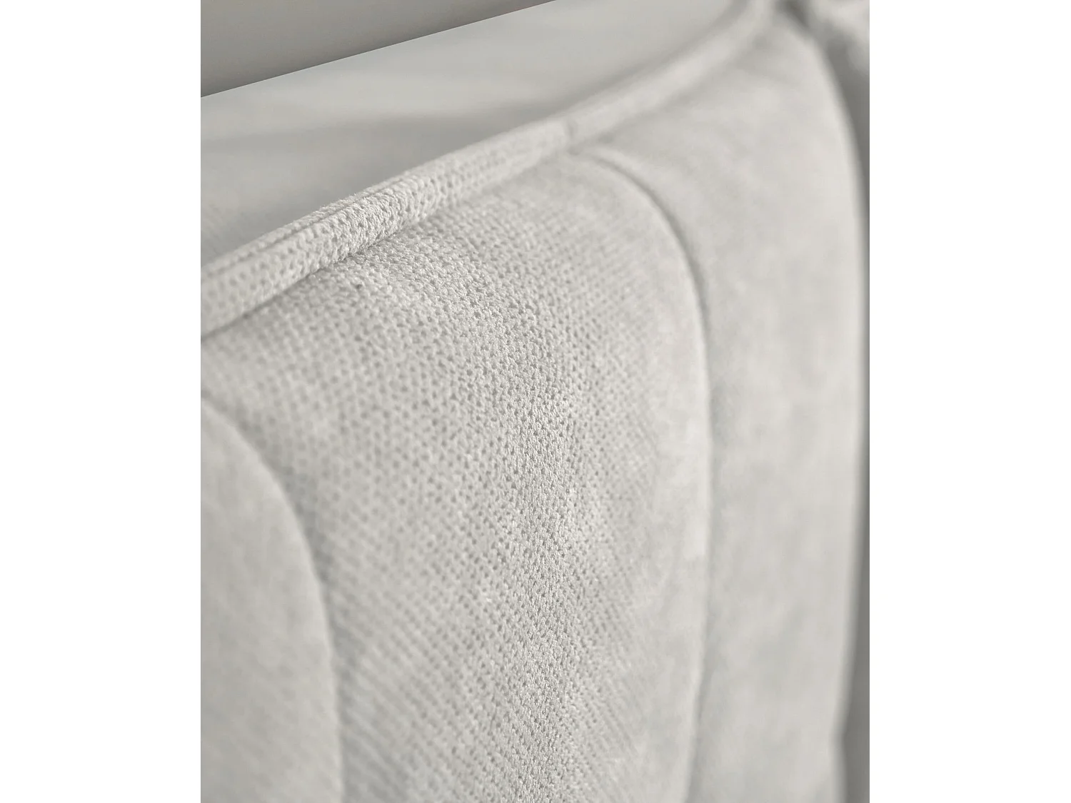 Lit capitonné 140x200 – dossiers rabattables – chenille hydrophobe – grège – BELLEO