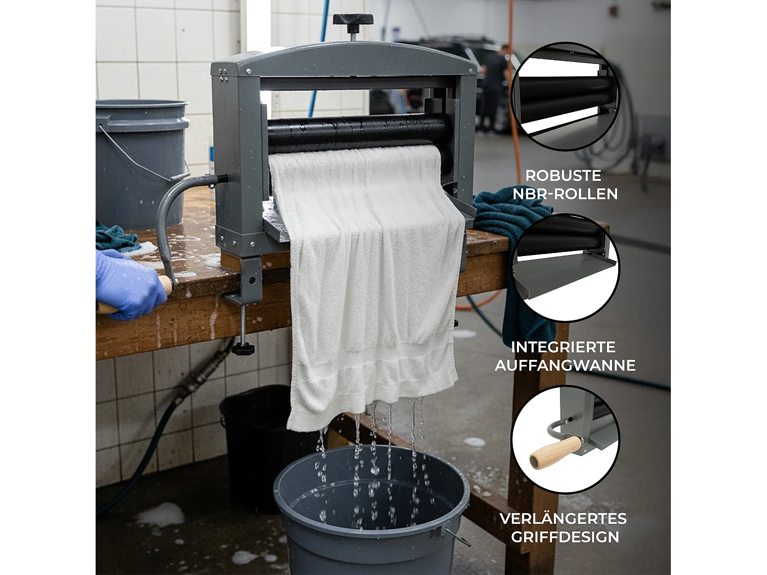 Kledingwringer handwringer rolpers draagbaar wasgoed vochtverwijderaar off-grid