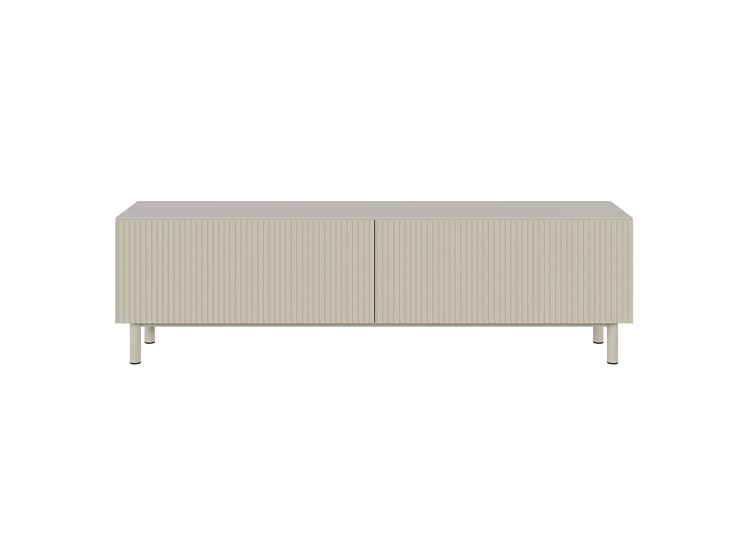 TV-Lowboard mit Rillenfront – Greige – 140 cm – VELDIO NEW
