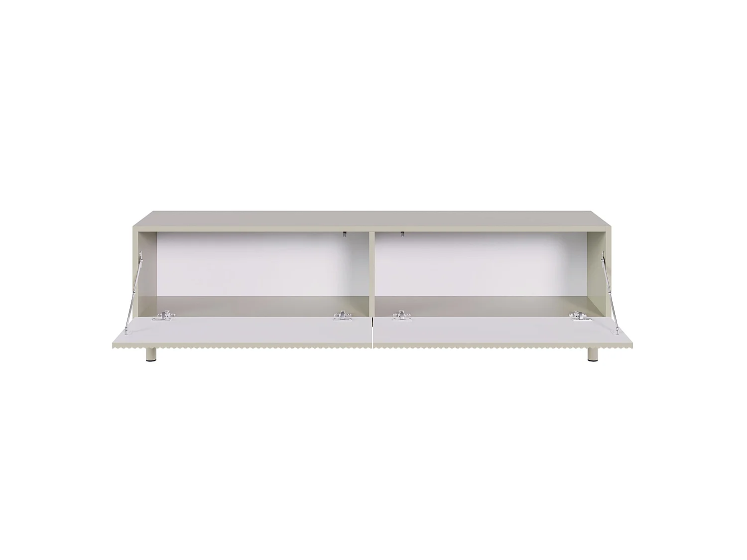 TV-Lowboard mit Rillenfront – Greige – 140 cm – VELDIO NEW