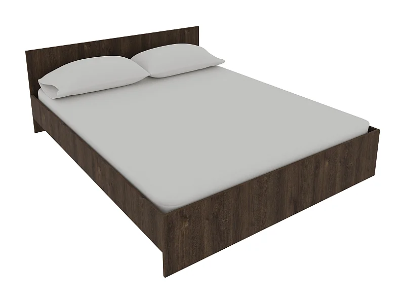 Bed Remi, 200 x 160 cm, schuimmatras inbegrepen, Brons eiken