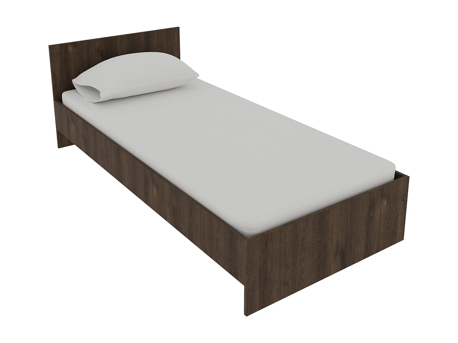 Letto haaus Remi 200x90 cm con materasso in schiuma incluso, Rovere Bronzo