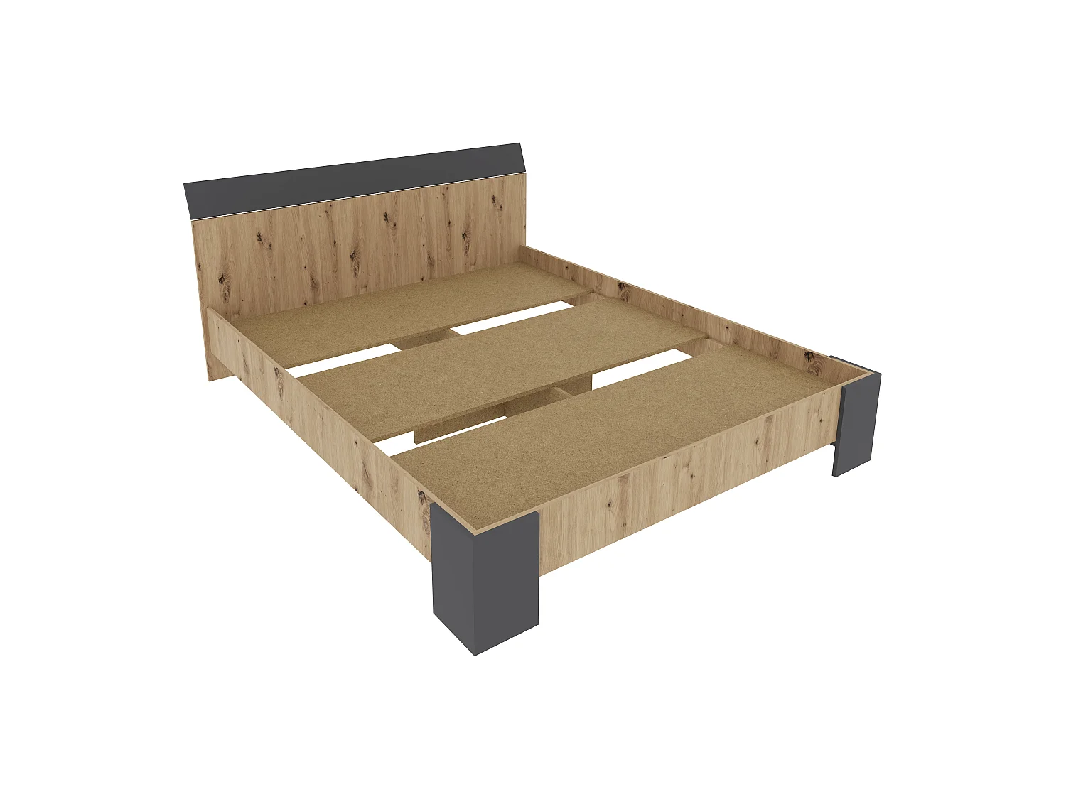Letto haaus Pedro 160x200 cm rovere artisan/antracite