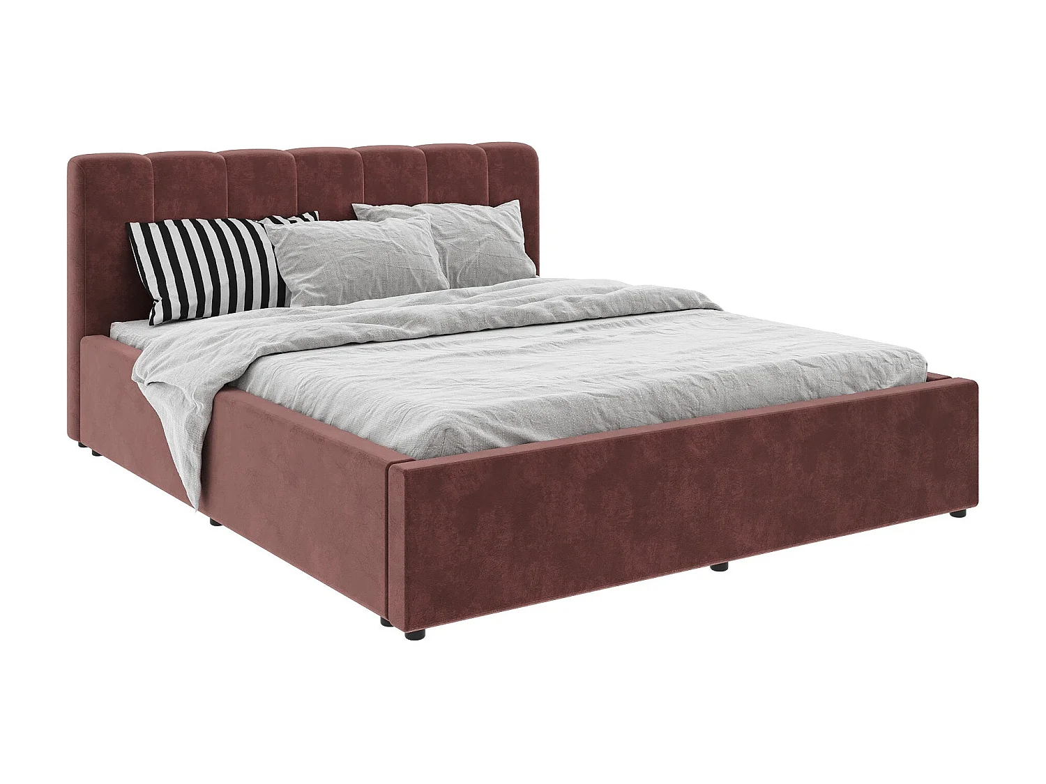 Cama tapizada Almo haaus, 200 x 140 cm, Morado