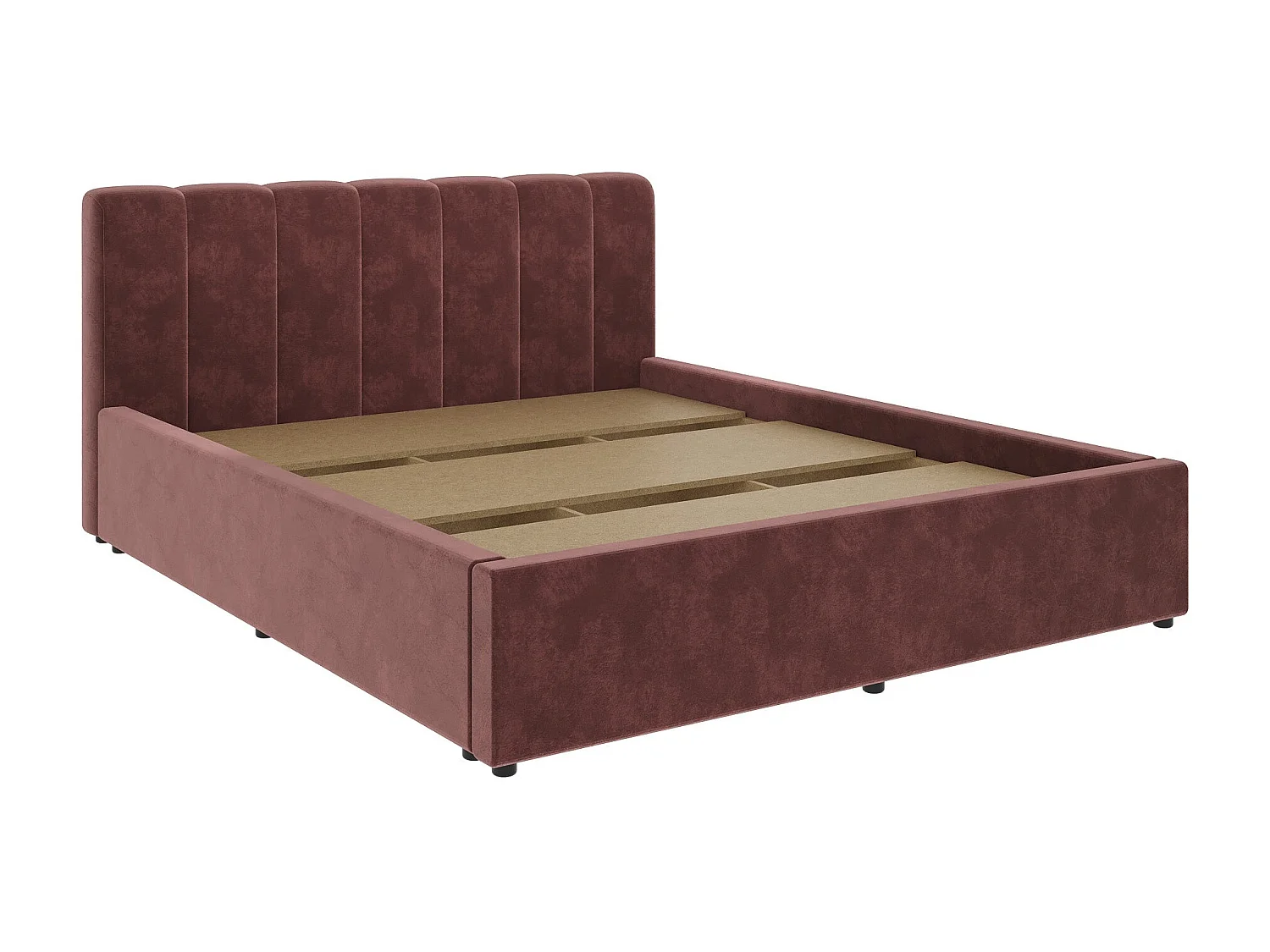 Gestoffeerd bed Almo, 200 x 140 cm, Paars