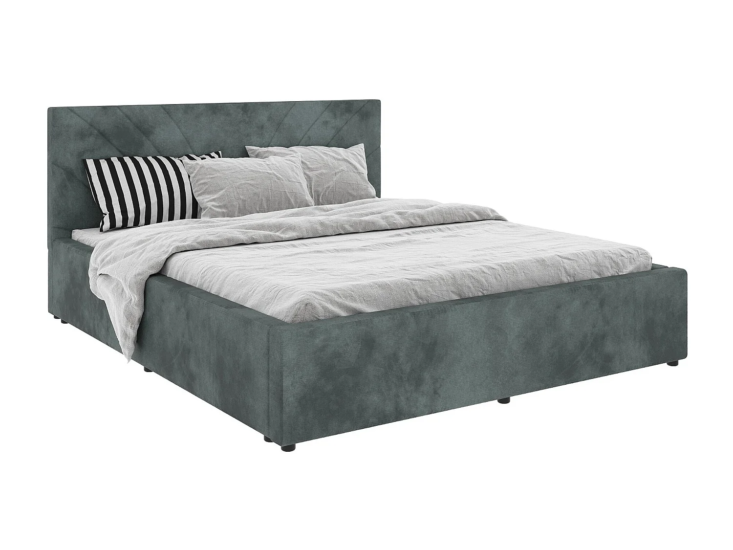 Cama estofada Fargo haaus, 200 x 140 cm, Menta