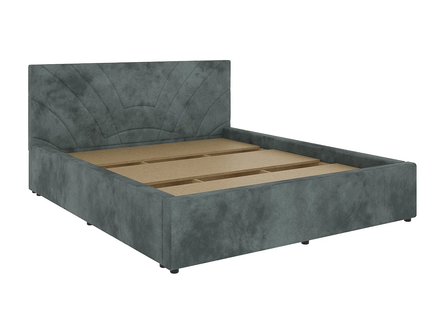 Cama estofada Fargo haaus, 200 x 140 cm, Menta