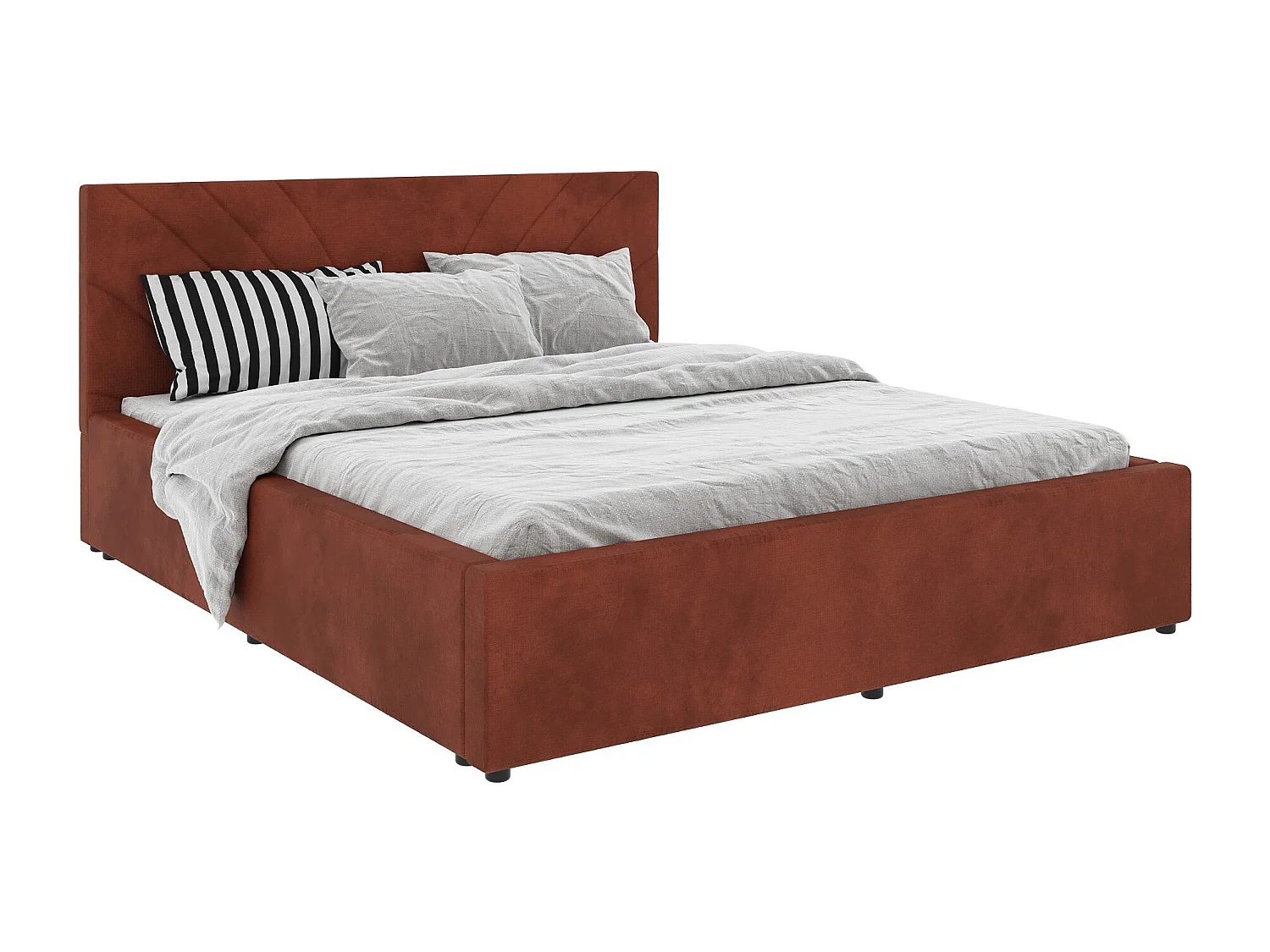 Gestoffeerd bed Fargo, 200 x 140 cm, Karamel