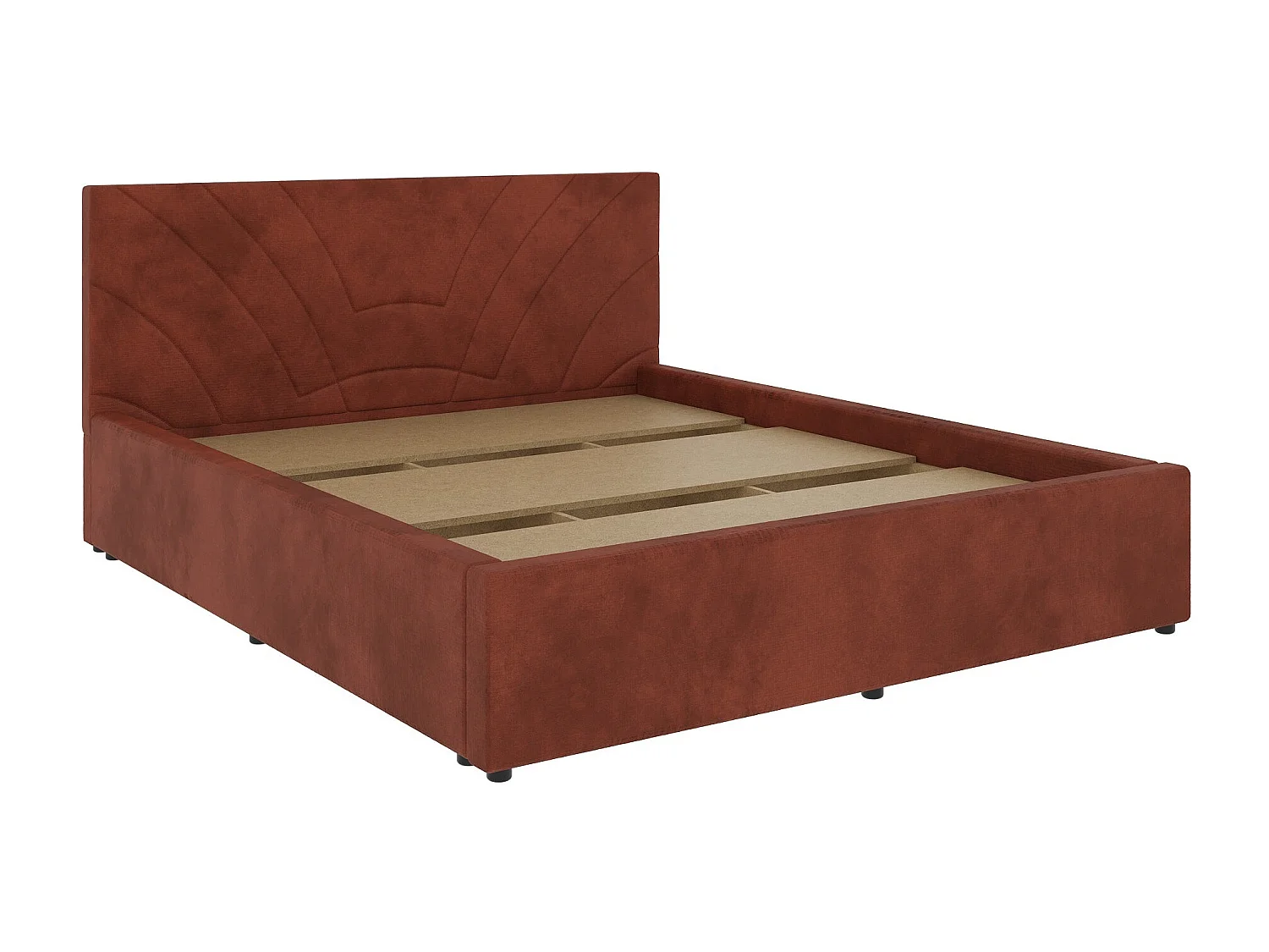 Gestoffeerd bed Fargo, 200 x 140 cm, Karamel