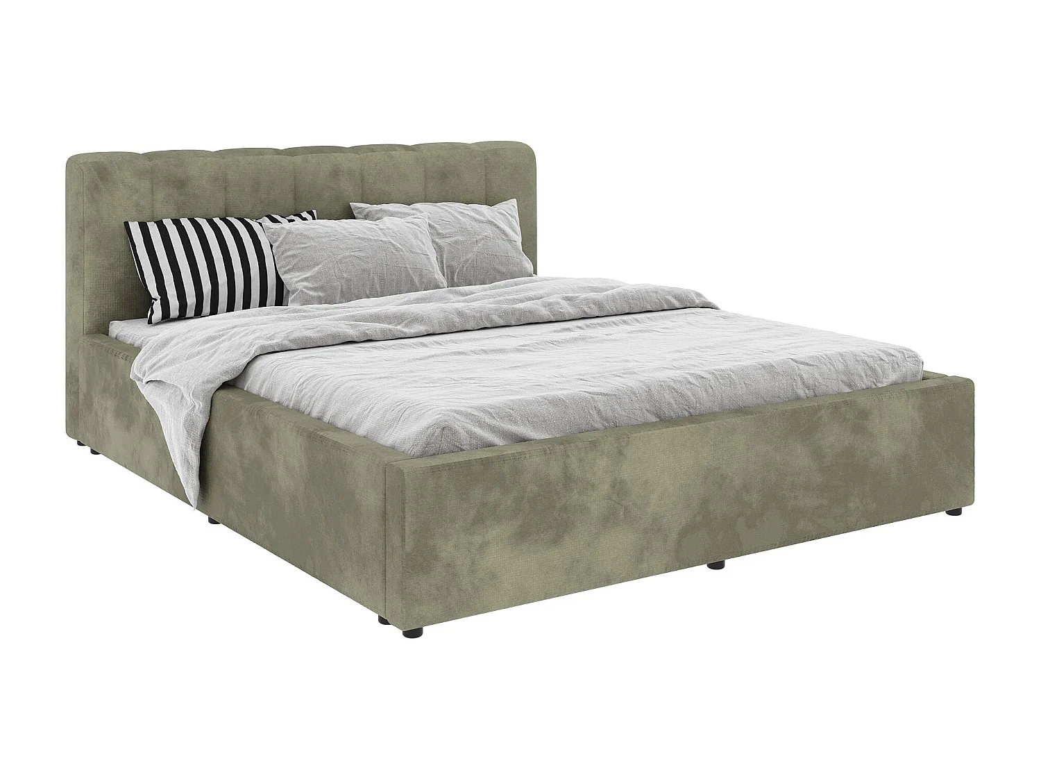 Cama estofada Almo haaus, 200 x 160 cm, Caqui