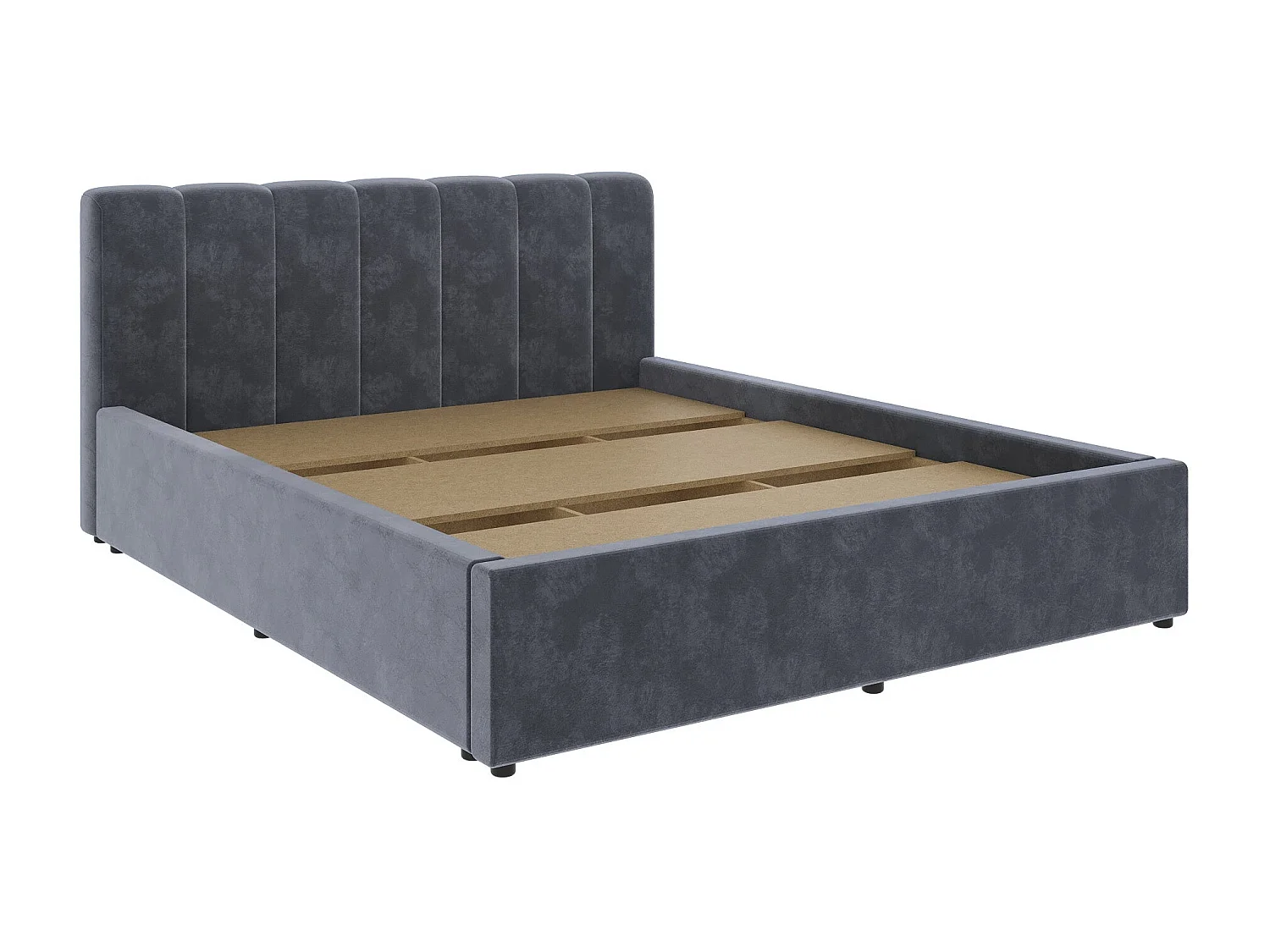 Cama estofada Almo haaus, 200 x 160 cm, Cinzento claro