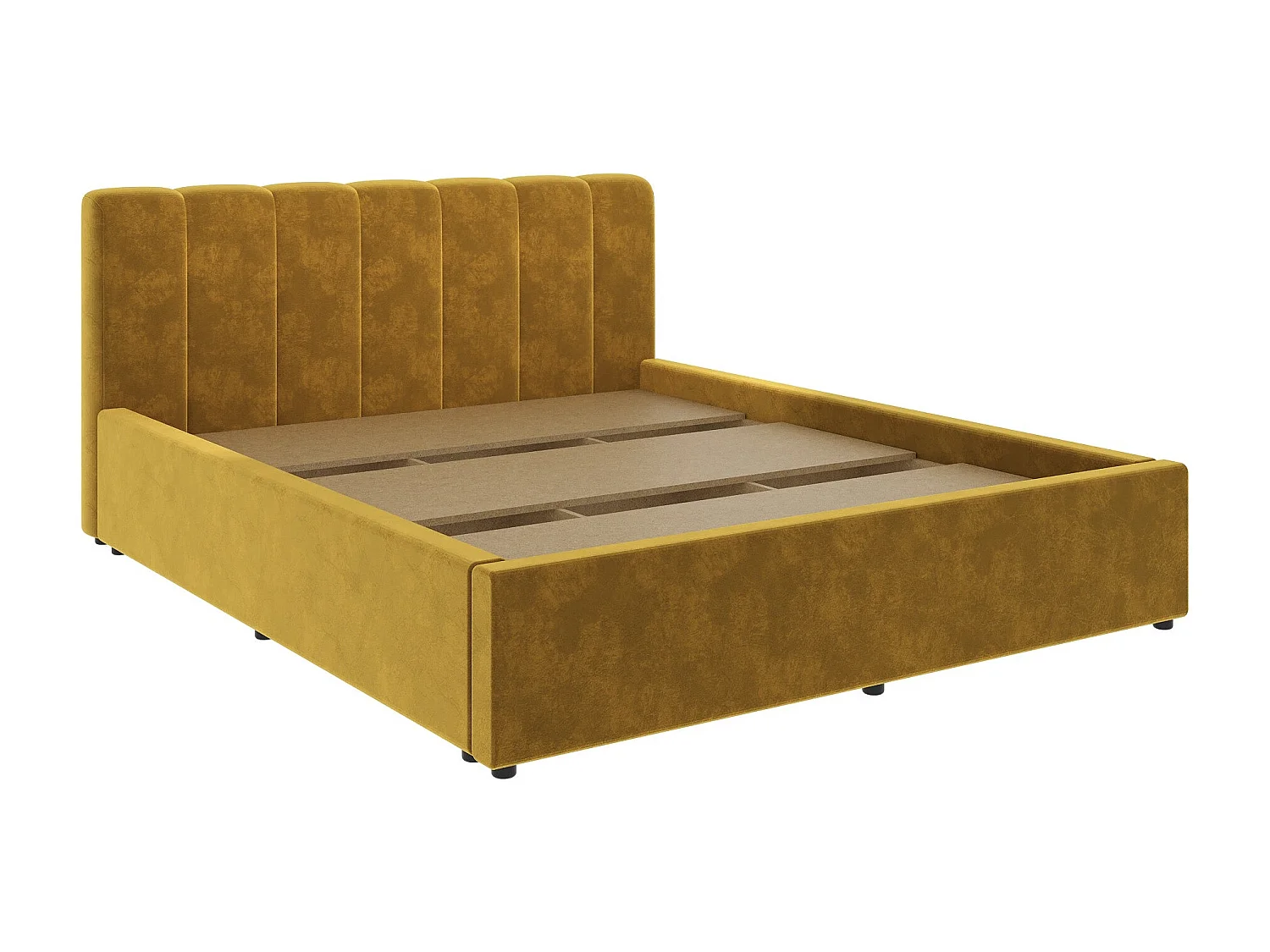 Gestoffeerd bed Almo, 200 x 140 cm, Oker