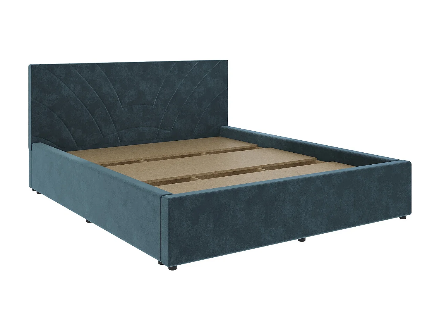 Cama estofada Fargo haaus, 200 x 160 cm, Azul