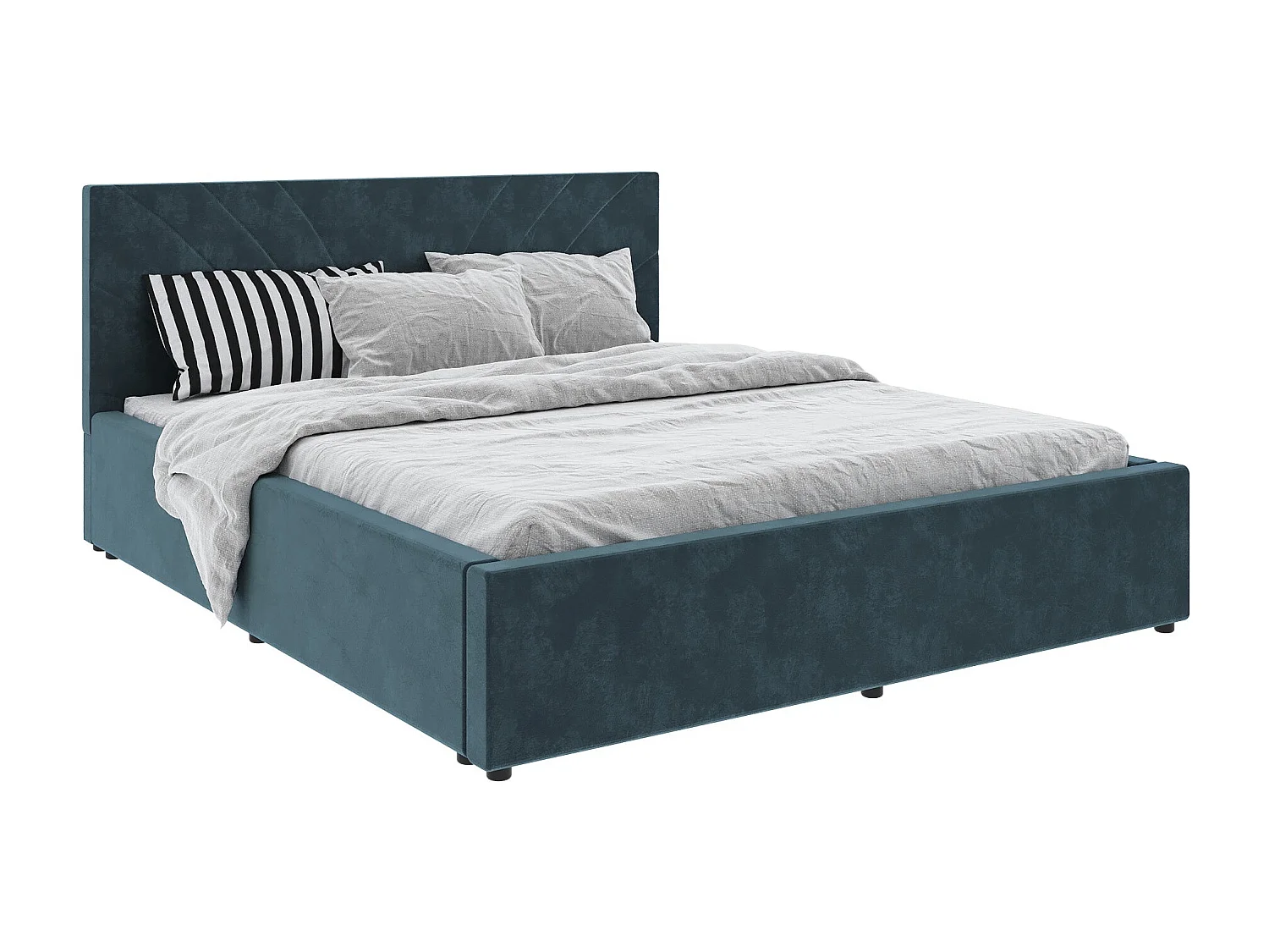 Cama estofada Fargo haaus, 200 x 160 cm, Azul