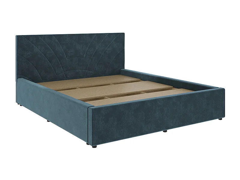 Cama estofada Fargo haaus, 200 x 160 cm, Azul