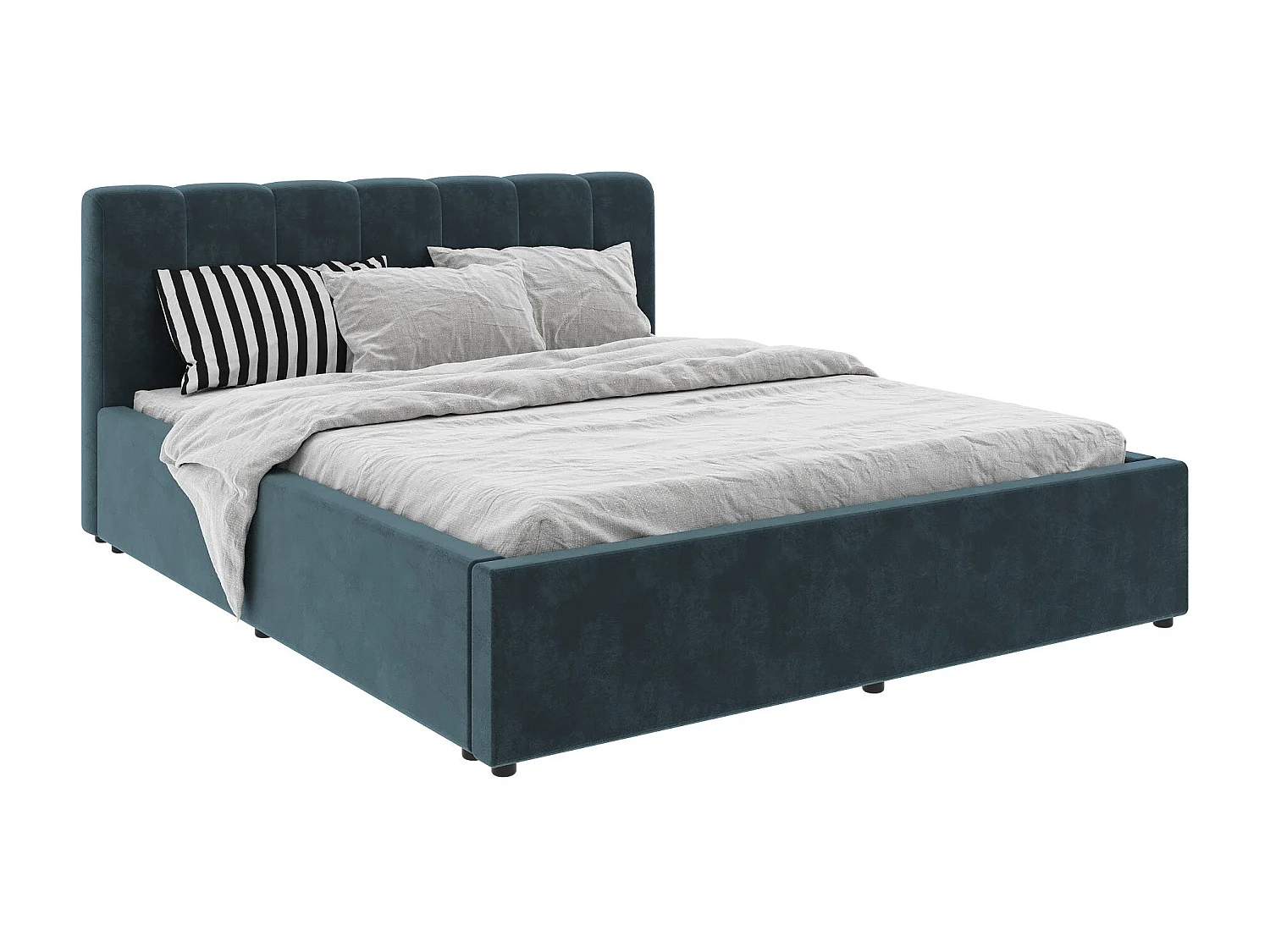 Cama estofada Almo haaus, 200 x 160 cm, Azul