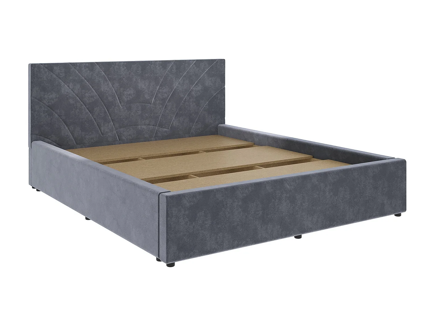 Letto imbottito Fargo haaus, 200 x 140 cm, Grigio chiaro