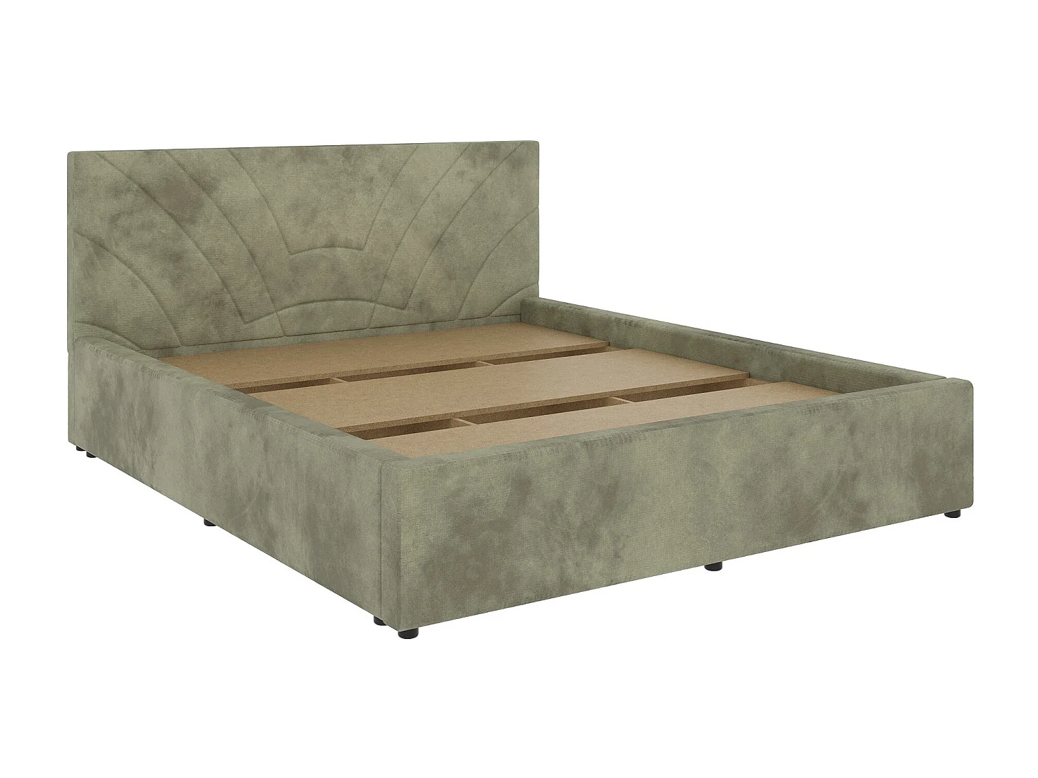 Cama estofada Fargo haaus, 200 x 160 cm, Caqui