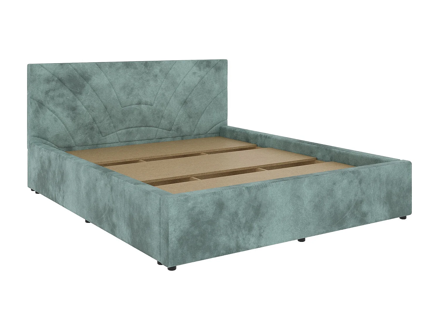 Cama estofada Fargo haaus, 200 x 140 cm, Turquesa