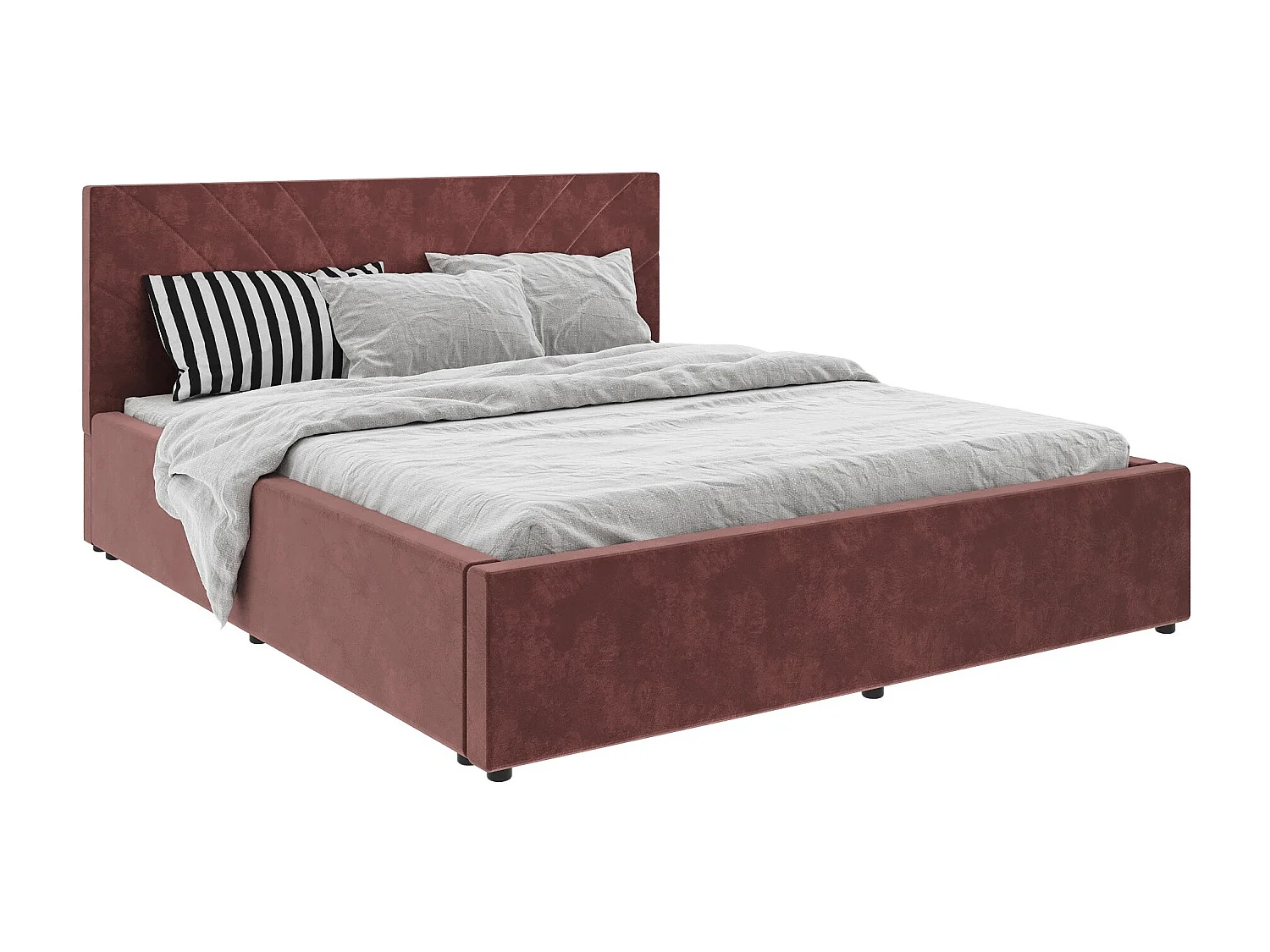 Letto imbottito Fargo haaus, 200 x 140 cm, Viola