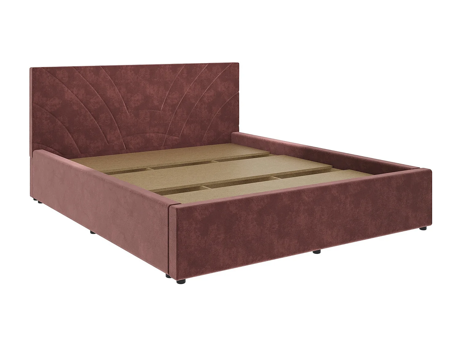 Letto imbottito Fargo haaus, 200 x 140 cm, Viola