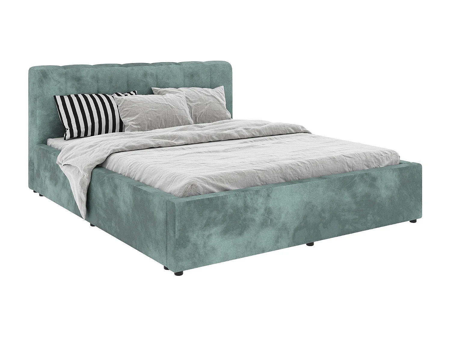 Cama estofada Almo haaus, 200 x 160 cm, Turquesa