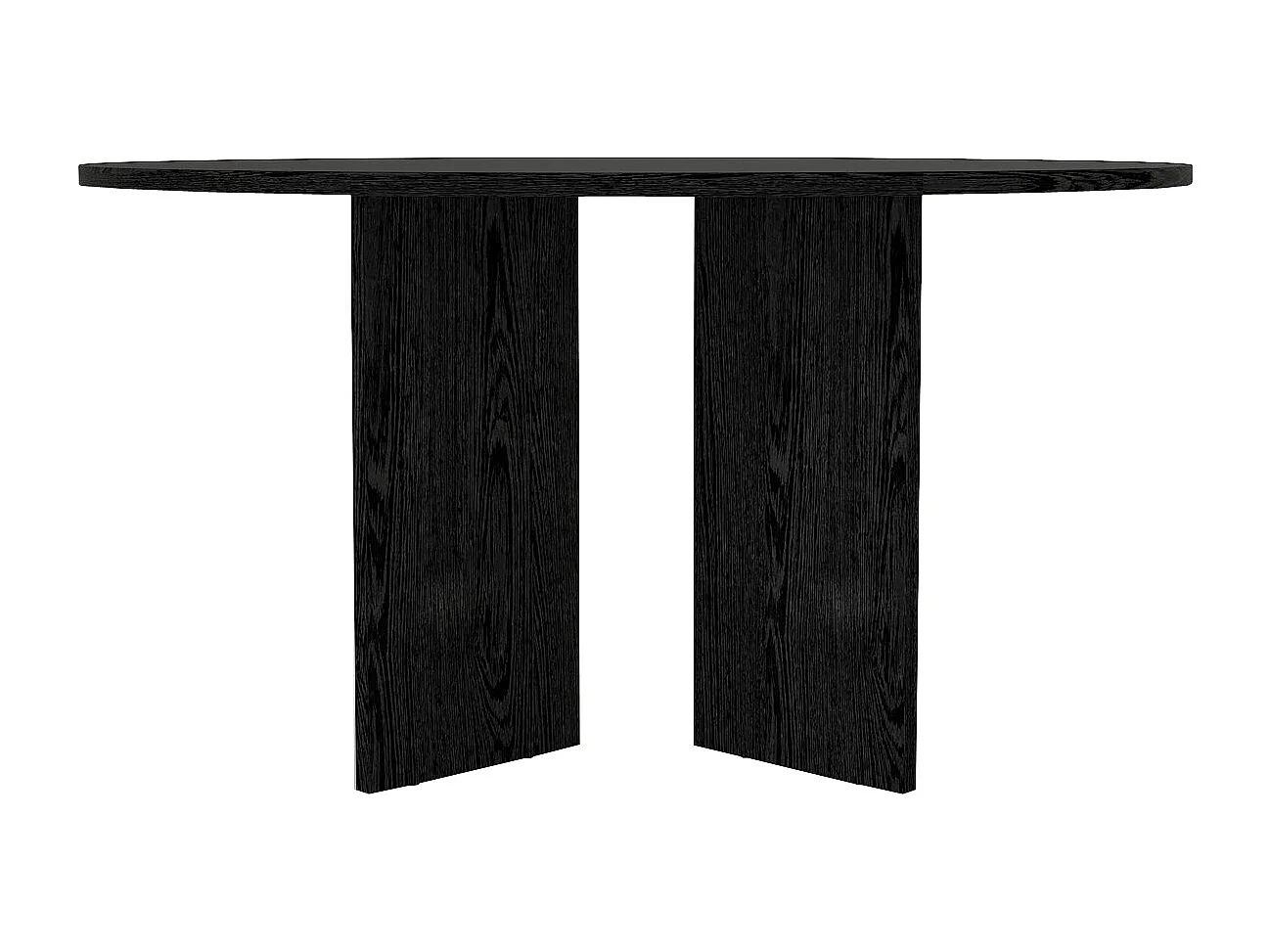 Table à manger ronde 6 personnes - Noir - TOPANIA