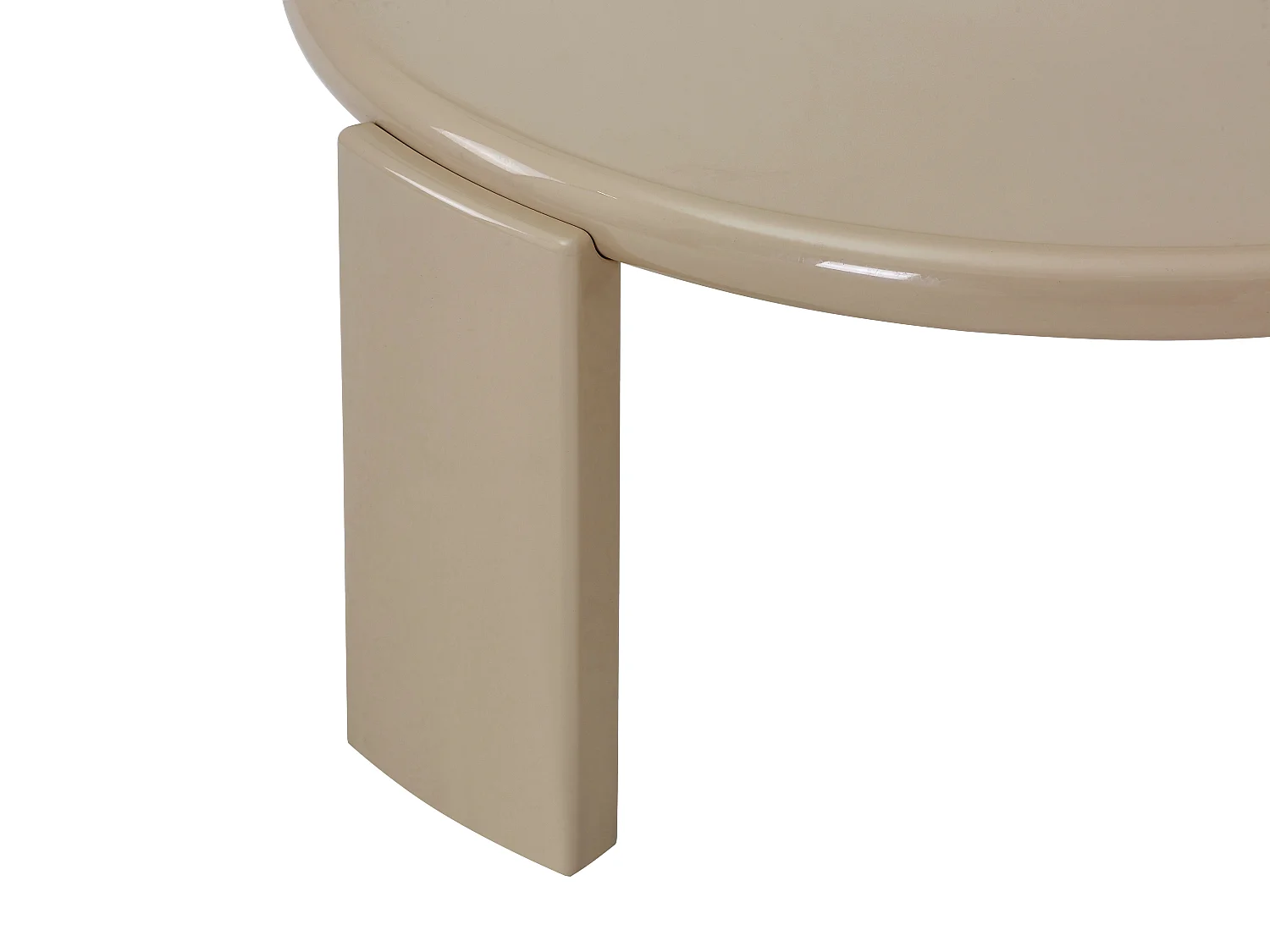Table basse en MDF - Beige brillant - ZYRENIA