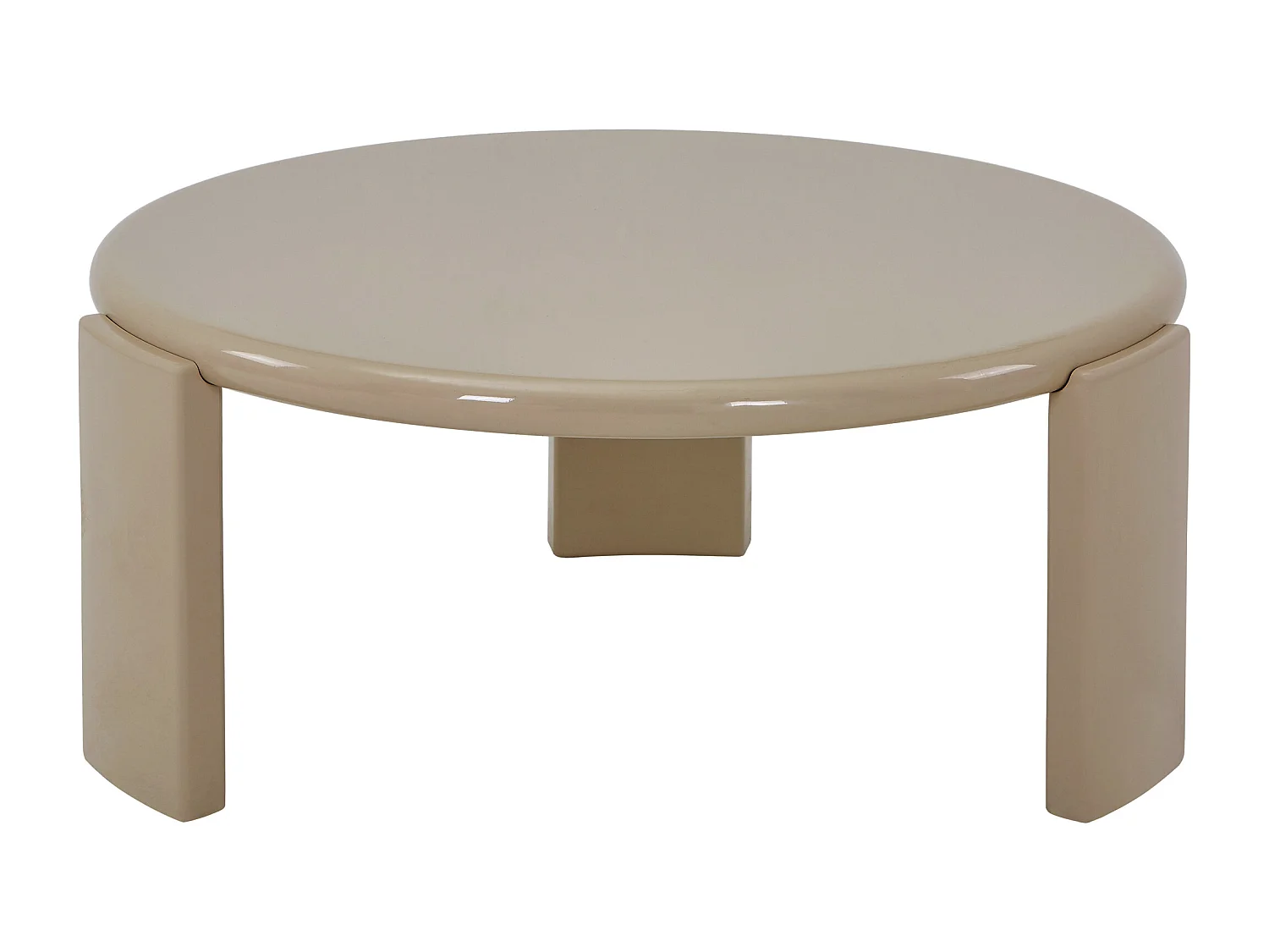Table basse en MDF - Beige brillant - ZYRENIA