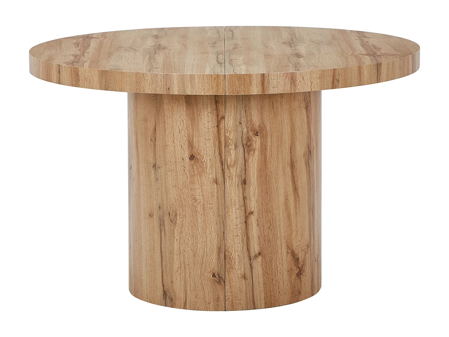 Table à manger extensible 4 à 12 personnes en MDF - Naturel clair - SIDRINA