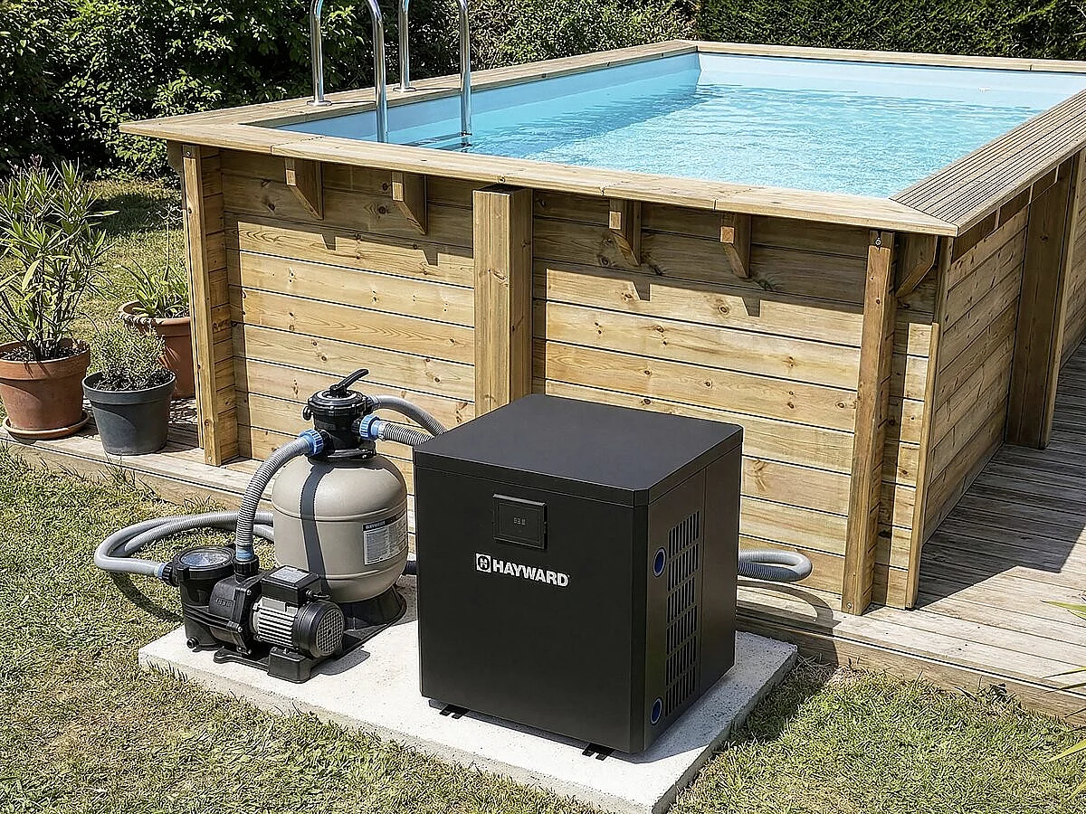 Pompe à chaleur pour piscine 3.5 kw/h - Hayward - "Micro" - Noir