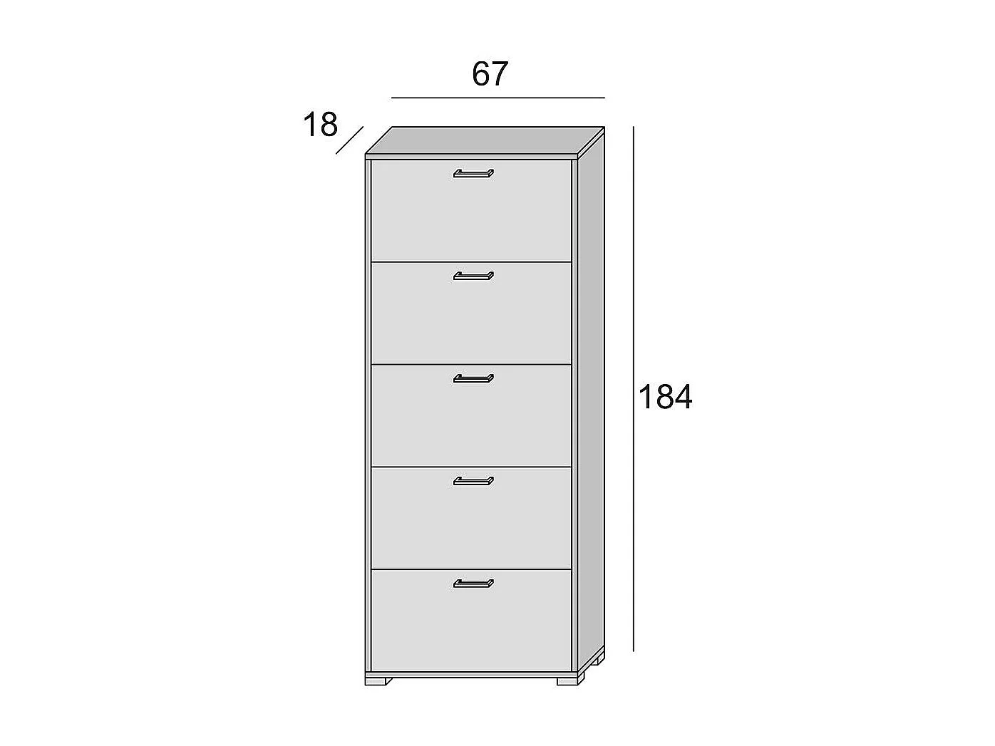 Armoire À Chaussures Mince Et Peu Encombrante Avec Portes Effet Béton