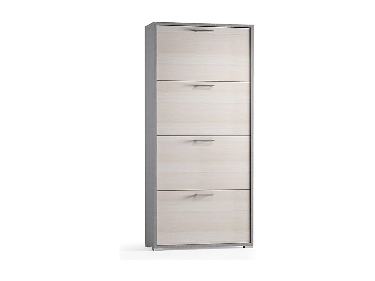 Meuble À Chaussures Avec 4 Portes En Mélèze À Double Profondeur