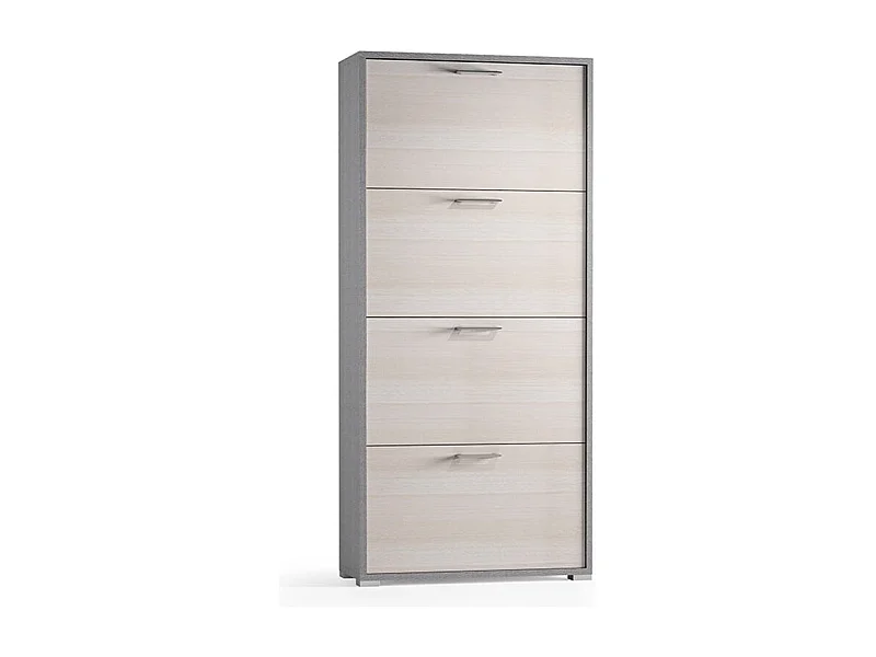 Meuble À Chaussures Avec 4 Portes En Mélèze À Double Profondeur