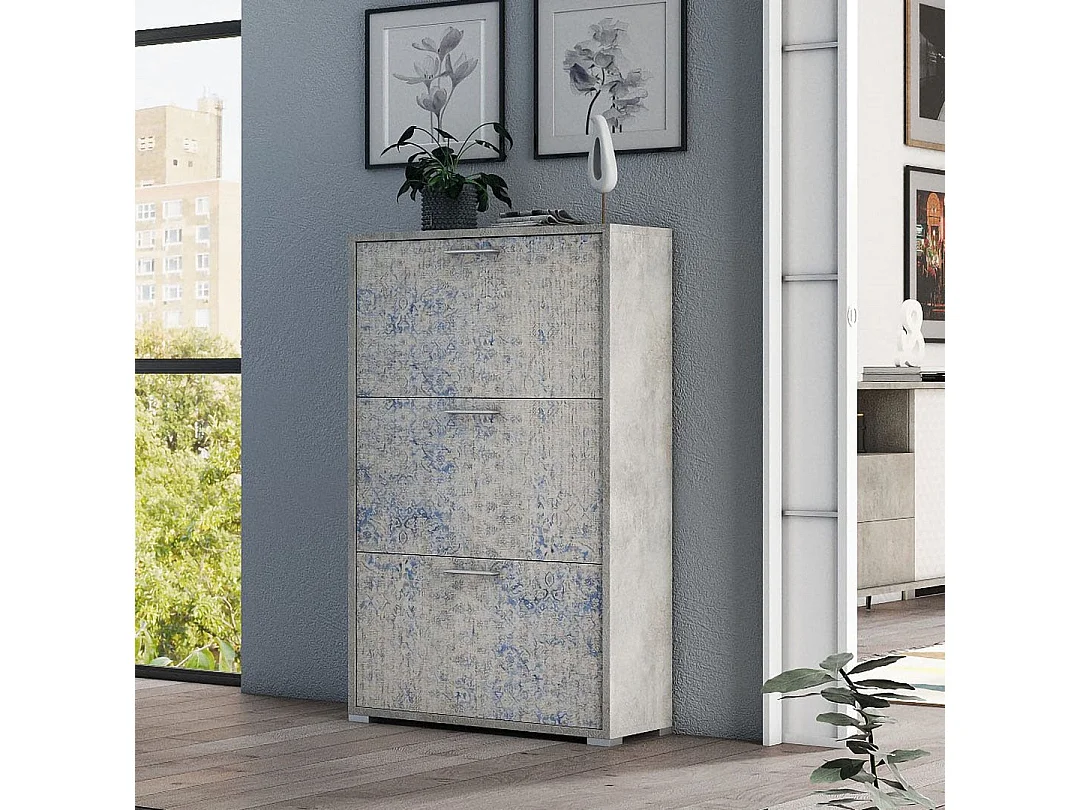 Armoire À Chaussures 3 Portes À Double Profondeur