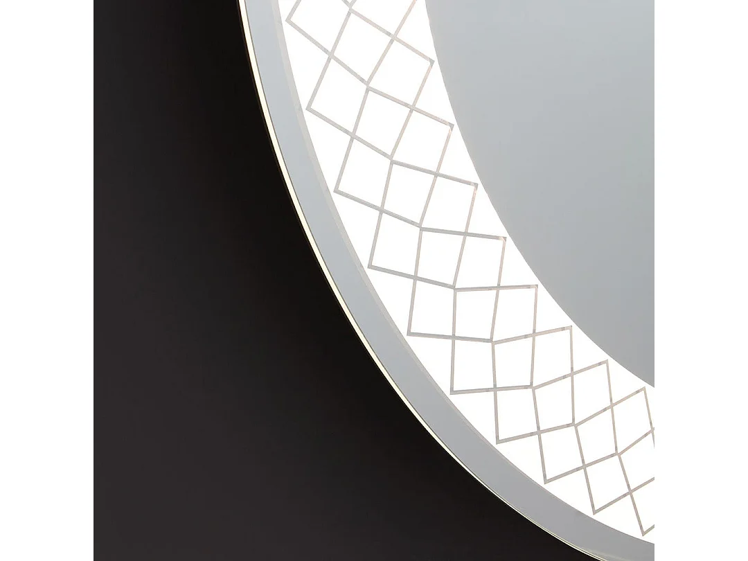 Miroir Rond Avec Décoration Illuminée Par Led 70Cm