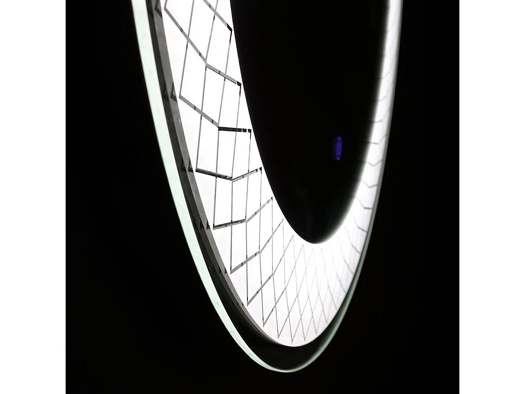 Miroir Rond Avec Décoration Illuminée Par Led 70Cm