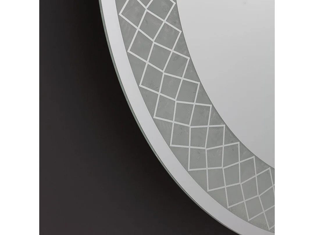 Miroir Rond Avec Décoration Illuminée Par Led 70Cm
