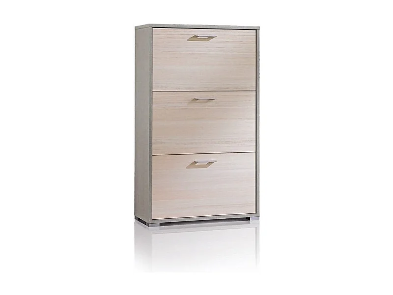 Meuble À Chaussures Avec 3 Portes En Mélèze À Double Profondeur