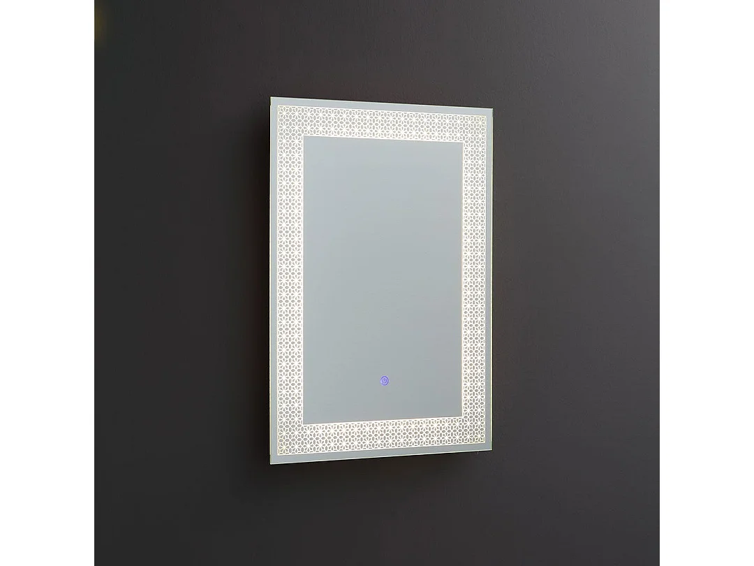 Miroir Rectangulaire 50X70 Avec Décoration Lumineuse À Leds
