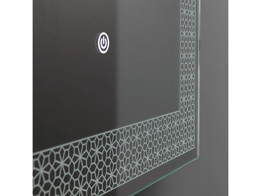 Miroir Rectangulaire 50X70 Avec Décoration Lumineuse À Leds