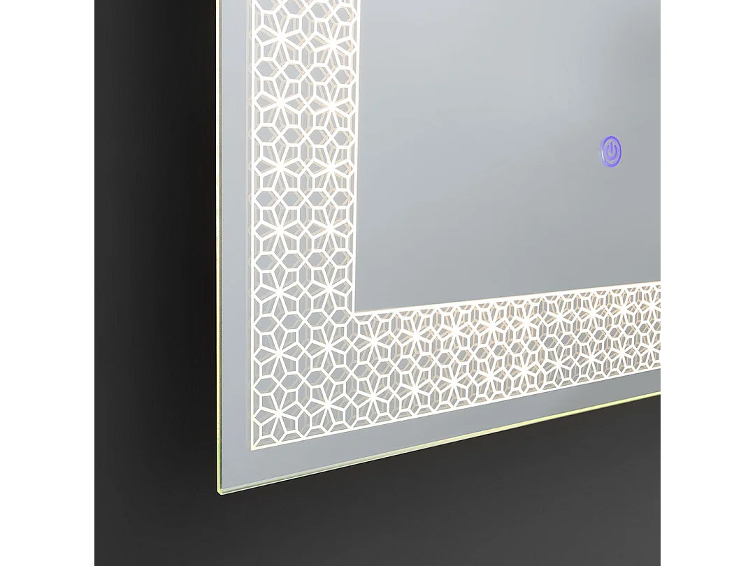 Miroir Rectangulaire 50X70 Avec Décoration Lumineuse À Leds